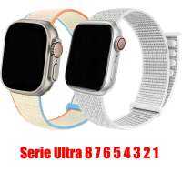 Smartwatch Loop สำหรับ A-pple Watch band 41 มม. 49 มม. 45 มม. 42 มม. 38 มม. I | นาฬิกา 44 40 มม. serie 8 Ultra 7 6 SE 5 4 3 2 สายรัดข้อมือไนลอนผู้ชายผู้หญิง