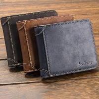 2022 Vintage Men Abrasive Leather Horizontal Wallet Multi-Card Slot Card Bag Spot