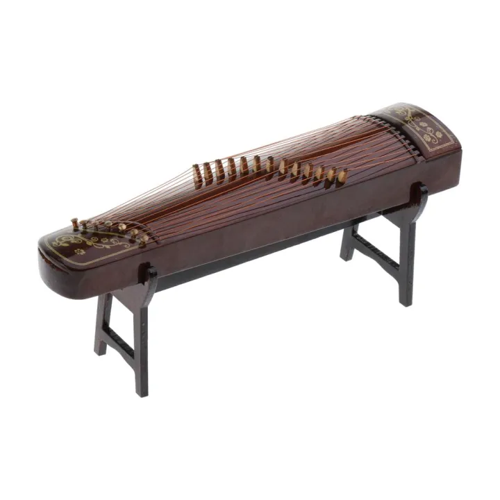 LazaraHome Miniature Guzheng Chinese Zither Mini Model Musical