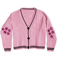 Factory Outlet European And American Style Autumn Winter New Handmade Embroidered Sweater Female Fashion Design Star