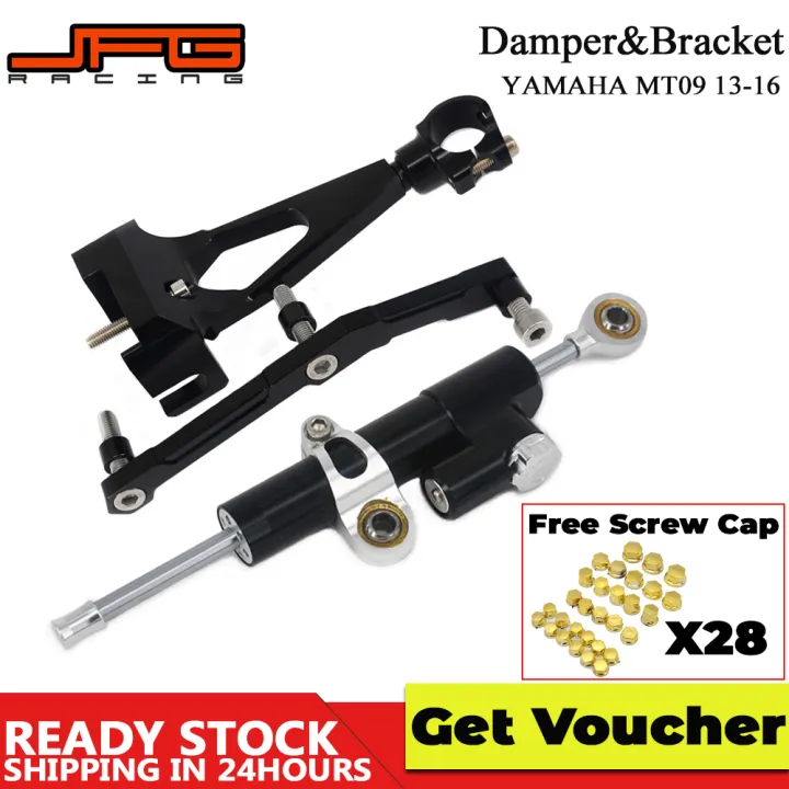 JFG Racing Motorcycle Steering Damper Stabilize Bracket For YAMAHA MT09