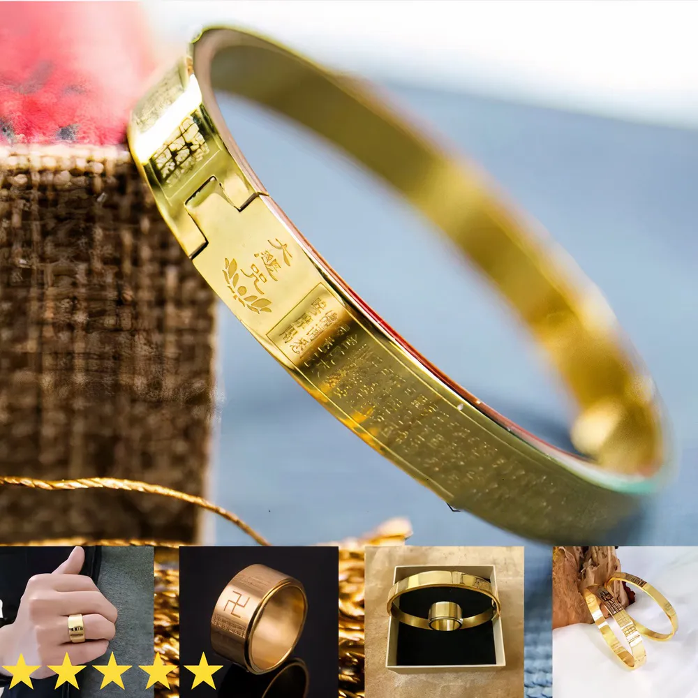 Official Buddhist bracelet  Gold leaf Thin  Baan