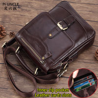 PIUNCLE Brand High Quality Men New 2021 Sale Original Genuine Leather Mens Messenger Shoulder Bag For Men Crossbody Bags Waterproof Large Capacity Sling Bag For Male Fashion Sling Bag For Male Vintage Cowhide Totes Bag Office Handbags For Men Travel Bag