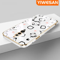 YIWESAN เคส Y3สำหรับ Xiaomi MI Redmi 8 8a Pro 7 7A ลายการ์ตูนน่ารักแพนด้าข้าวปั้นขอบใหม่กรอบสี่เหลี่ยมเคสนิ่มซิลิกาเจลกันกระแทกเคสมือถือรวมเลนส์กล้องถ่ายรูปฝาครอบป้องกัน