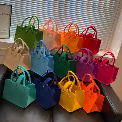 Internet Celebrity All-Match Ins Net Version Portable Felt Bag Wedding Companion Gift Commuting Large Capacity Out Shopping Handbags