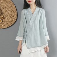 【CW】 Shirt Chinese Cardigan Coat Tai Chi Uniform Tang Breathable Hanfu