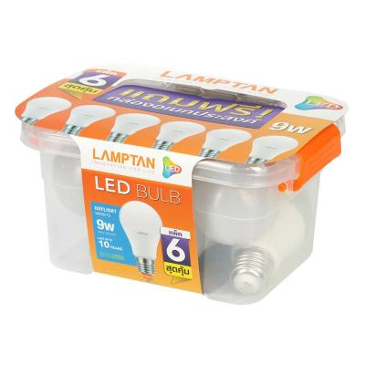 หลอด LED LAMTAN Plastic Box 9 วัตต์ DAYLIGHT E27 [ส่งเร็วส่งไว มีเก็บเงินปลายทาง]