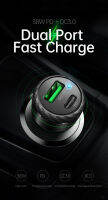 Mcdodo หัวชาร์จในรถ 38W USB Type-C PD Quick Charge 3.0 Car Charger ปลอดภัยFast Charger For iPhone 11 Pro Max mate 30 Pro