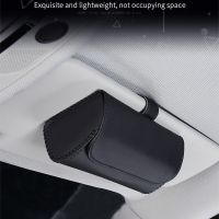 PU Leather Car Visor Sunglasses Case Clip Hanger Magnetic Fastener Sunglasses Holder Storage Box Eyeglasses Holder Car Interior Eyewear case