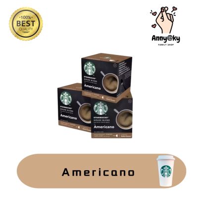 STARBUCKSเนสกาแฟ โดลเช่ กุสโต้ แคปซูลกาแฟ STARBUCKS AMERICANO HOUSEBLEND สตาร์บัคส์ อเมริกาโน่ เฮาส์ เบลน แคปซูลสตาร์บัคอเมริกาโน่ 12แคปซูล/ก