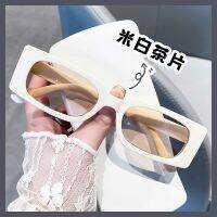 [COD] New square simple thick frame anti-ultraviolet sunglasses for men and women sun protection tide retro all-match