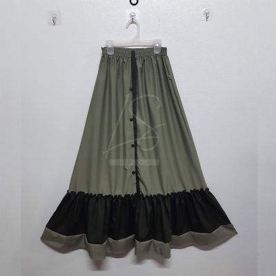 Long Skirt กระโปรงแฟชั่น กระโปรงผู้หญิง กระโปรงทูโทน รุ่นกระดูมกลาง กระโปรงยาว รอบเอว 22นิ้ว ยืดได้ไม่เกิน 40นิ้ว ความยาว 38นิ้ว SK-A86