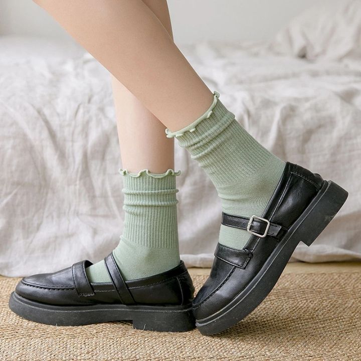ถุงเท้าผ้าฝ้ายระบายอากาศป้องกันเหงื่อสไตล์ญี่ปุ่น-1-คู่