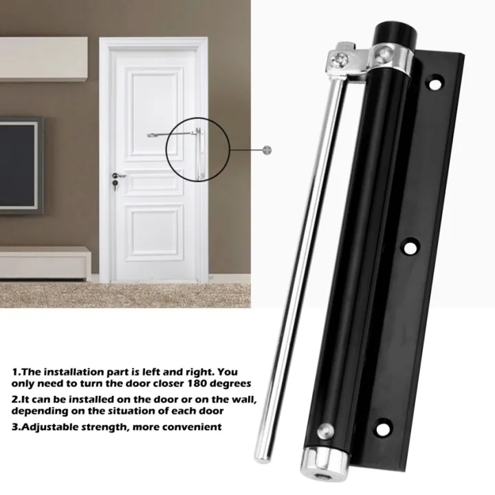 Adjustable Door Closer,Stainless Steel Automatic Door Closer,Spring