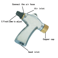 ชุดเครื่องมือ Blast Air Siphon Feed Metal Ceramic Nozzle Tip Pneumatic Asive Sand