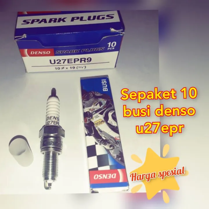 10 ( Sepuluh ) BUSI Denso U20EPR9 Busi Motor For Honda Karisma / Supra ...