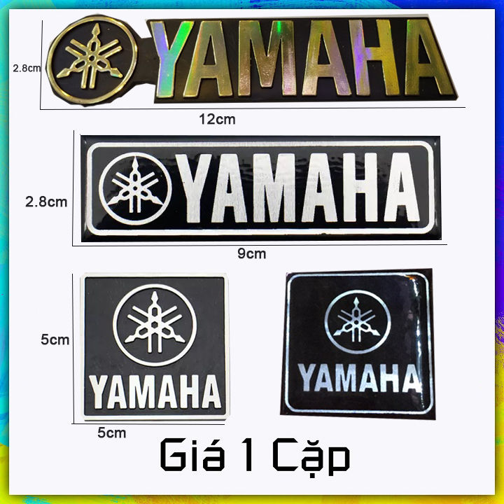 TEM DÁN THÙNG LOA LOGO YAMAHA -LOẠI NHỰA BÓNG-NHÔM ĐEN -NHÔM VÀNG ...