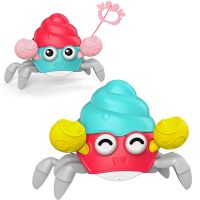 ป่าร้อน LIN431 - ◎✟﹊ Wind Up Crab Float In Kids Beach Clockwork Crawling Babies Bathtub