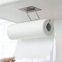 Kitchen Paper Roll Holder Bathroom Toilet Pape Storage Rack Towel Rack Cabinet Rag Hanging Holder Self-adhesive Kitchen Hook Toilet Roll Holders