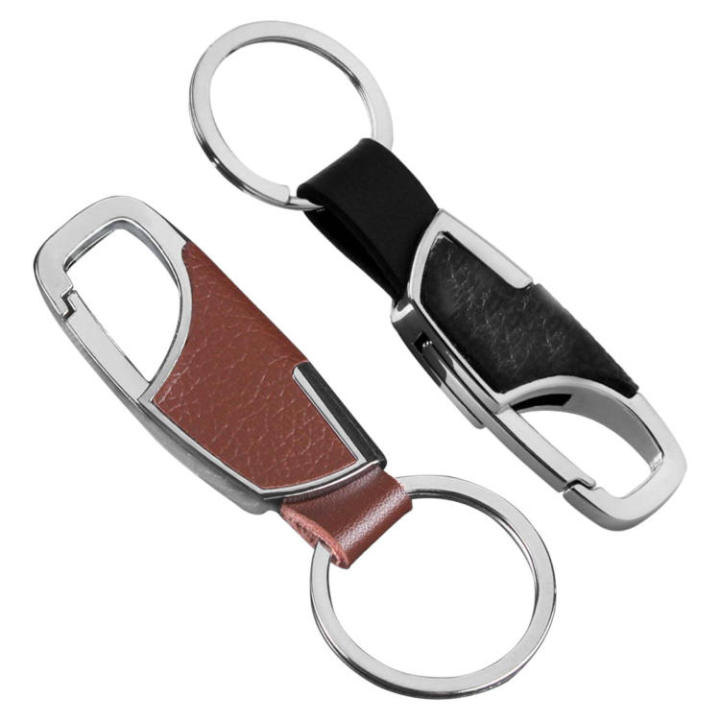 Leather Keychain For Men Upscale Car Keychain Key Ring Quick Release Clip  Key Chain Leather Holder for Men's Gift for Family Vehicle Offices applied