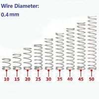 【▼Hot Sales▼】 gongfaz สปริงแรงดันอัด0.4มม. 10ชิ้น304สปริงสเตนเลส