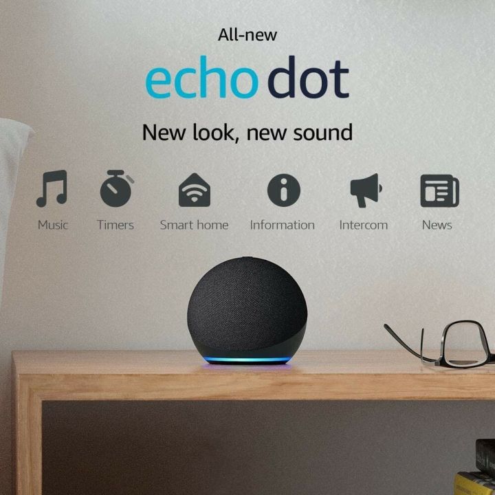 ลำโพง-echo-dot-4ใหม่ดั้งเดิม-รุ่น4th-เปิดตัว2020-ลำโพงอัจฉริยะแบบพกพาพร้อมตัวช่วย-echo-dot-5-j116