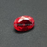 bdfszer 012A Loose stone egg-shaped oval ring face red gem pendant with stone pigeon blood red pointed bottom red corundum with stone