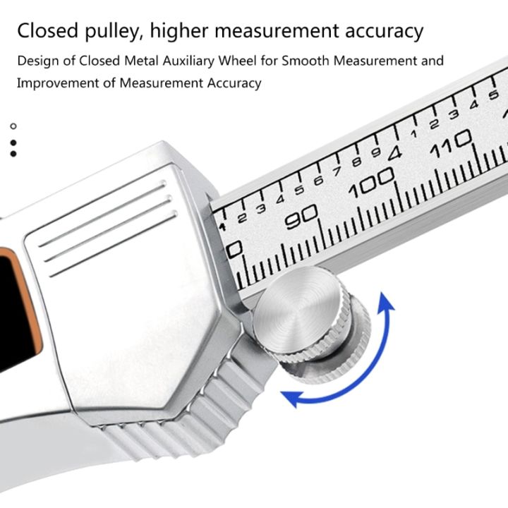 คาลิปเปอร์ดิจิตอลที่มีแสงไฟเมตริก-นิ้วคาลิปเปอร์เครื่องมือวัดสแตนเลสอิเล็กทรอนิกส์6นิ้วคาลิปเปอร์วัด