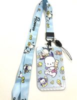 POCHACCO SKY  สายคล้องคอ สายคล้องบัตร ซองใส่บัตร ที่ใส่บัตร พร้อมสายคล้องคอ (2cm) ลาย POCHACCO SKY สวย  มีตุกตาเล็ก แถม สำหรับบัตร 5.5x8.5CM สวยงาม BY NPNN SHOP