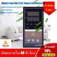 1PC แผงดิจิตอล10A AC 220V อัจฉริยะตัวควบคุมอุณหภูมิเอาท์พุทรีเลย์พร้อมคลิปสีดำ-Intl