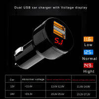 12V24V Dual Ports 3.1A USB รถที่ชาร์จไฟแช็ก Digital LED Voltmeter Power Adapter สำหรับศัพท์มือถือแท็บเล็ต GPS