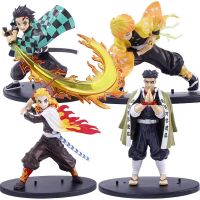 【cw】 Kimetsu No Yaiba Hand-Made Battle My Wife Shan Yiyan Column Fire God Tanjirou Anime Peripl Decoration Chassis Decoration 【hot】