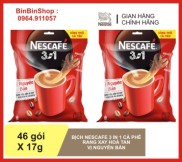 Combo 2 Bịch Cà phê rang xay hoà tan Nescafe 3in1 bịch 782g 46 gói 17g -