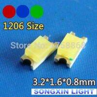 【✲High Quality✲】 Vzhengsha 300ชุด Led แบบ Smd 1206ชิ้น/ล็อตสีแดงสีน้ำเงินสีเขียว3สีแต่ละ100ชิ้น1206 Led ขนาด3216ที่สว่างสดใส