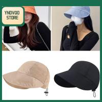 YNDVQO STORE แบบแห้งเร็ว ปีกกว้างกว้าง พับเก็บได้ ปรับได้ปรับได้ หมวกทรงถัง หมวกกันแดดหมวก หมวกชาวประมงหมวก หมวกชายหาดหมวก