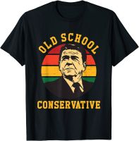 Funny Ronald Reagan Old School Conservative Gift T-Shirt Tops Shirts Brand Normal Cotton Mens Top T-shirts Hip hop