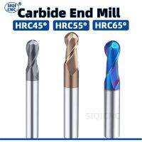 ลูกจมูก End Mill ทังสเตนคาร์ไบด์ตัด CNC Router Bit Milling เครื่องมือ R0.5 2mm 10mm 12mm HRC45 55 65 2Flute Cutting Tools