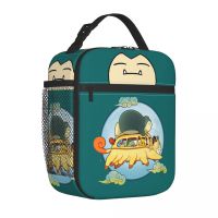 ◊✜ Snorlax Cartoon Kabigon Insulated Lunch Bags Kawaii Japan Anime Bear Portable Lunch Container Boxes Cooler Thermal Food Box