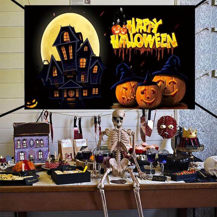 kira-แบนเนอร์ผ้าโพลีเอสเตอร์-ลายฮาโลวีน-jack-o-lantern-180-110-ซม-สําหรับตกแต่งปาร์ตี้