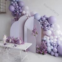 Double Matte Lilac Balloons Garland Arch DIY Wedding Decoration Doubled Macaron Purple Balloon Baby Shower Birthday Party Decor Artificial Flowers  Pl