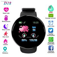 卍 D18 Smart Bracelet Color Round Screen Heart Rate Blood Pressure Sleep Monitor Walking Exercise Fitness smart watch for women men