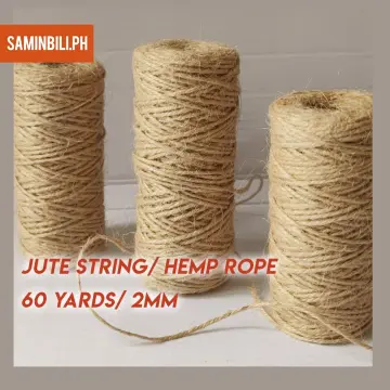 2mm 150M Length Natural Jute Twine Thick String 3Ply Rope DIY Arts Crafts  Decoration Bundling 