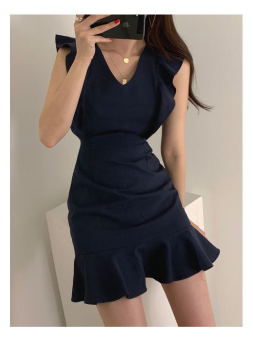 พร้อมส่ง-ล้างสต๊อก-mini-dress-เดรสผ้าฝ้าย-3152-ชุดเดรส-เดรสกระโปรงสั้น-เดรสน่ารัก-เดรสผู้หญิง-เข้ารูป-เสื้อผ้าแฟชั่นเกาหลี