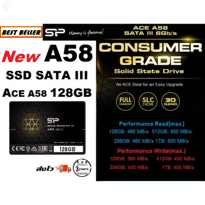 ลด 50% (พร้อมส่ง)Silicon Power SSD 3D NAND SLC A58 Performance Boost SATA III 2.5 512GB 1TB(ขายดี)