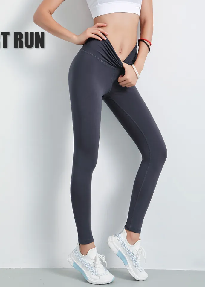 Yoga pants female tight-fitting high waist training hip nine-point exercise  fitness pants female running clothes elastic peach quick-drying pants
