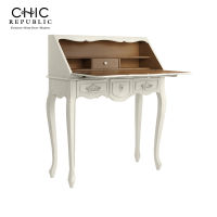 CHIC REPUBLIC ELLE/90,โต๊ะทำงาน - สี เทา , ขาว