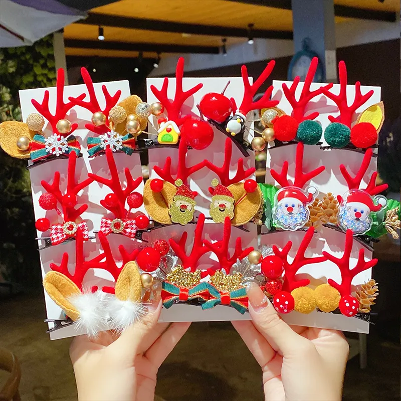 Christmas Hair Clip Deer Horn Clip Christmas Elk Hair Clip Headwear Snowman Ball Duck Mouth Clip Hair Clip 1pcs Christmas Hair Clip Deer Horn Clip Christmas Elk Hair Clip Headwear Snowman Ball Duck Mouth Clip Hair Clip 1pcs