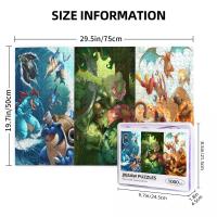 Pokemon 1000 Pieces Wooden Puzzle Jigsaw Adult Childrens Educational Puzzles Exquisite Gift Box Packaging