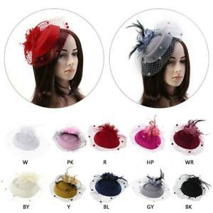 flower-feather-retro-head-veil-short-accessories-hat-bride