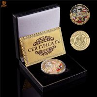 USA Freedom Eagle USAF Navy USMC Army Gold-plated Military Challenge Collectibles Value Coin W/Exquisite Gift Box